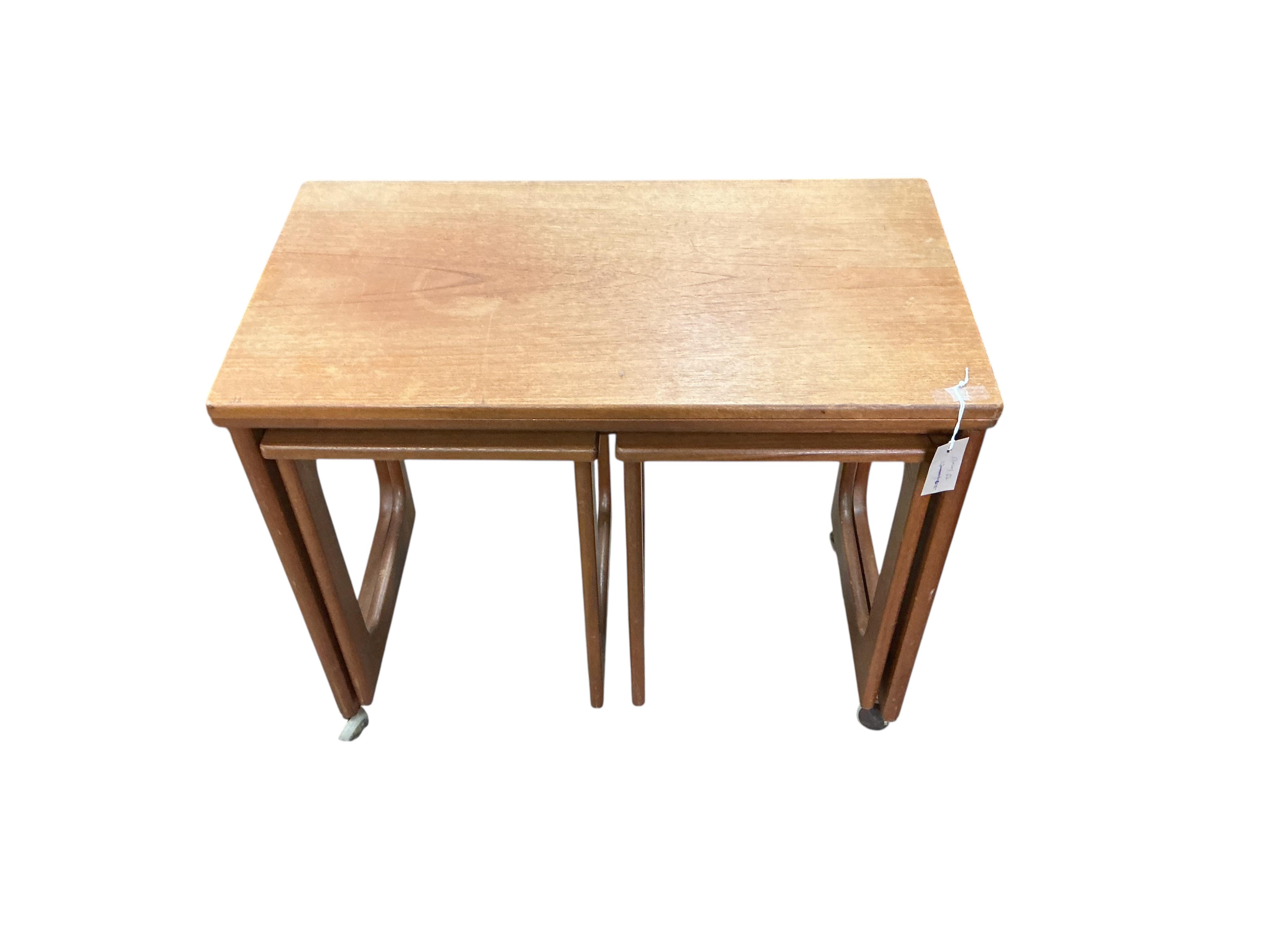 A Macintosh mid century nest of teak tables